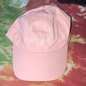 Baby pink “babygirl” hat